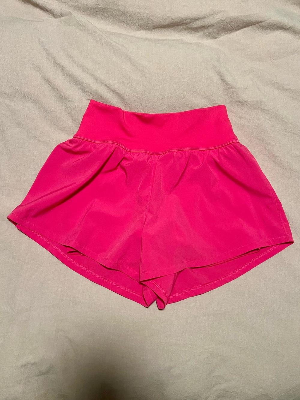 Abercrombie YPB High-Waist Athletic Shorts - Hot Pink